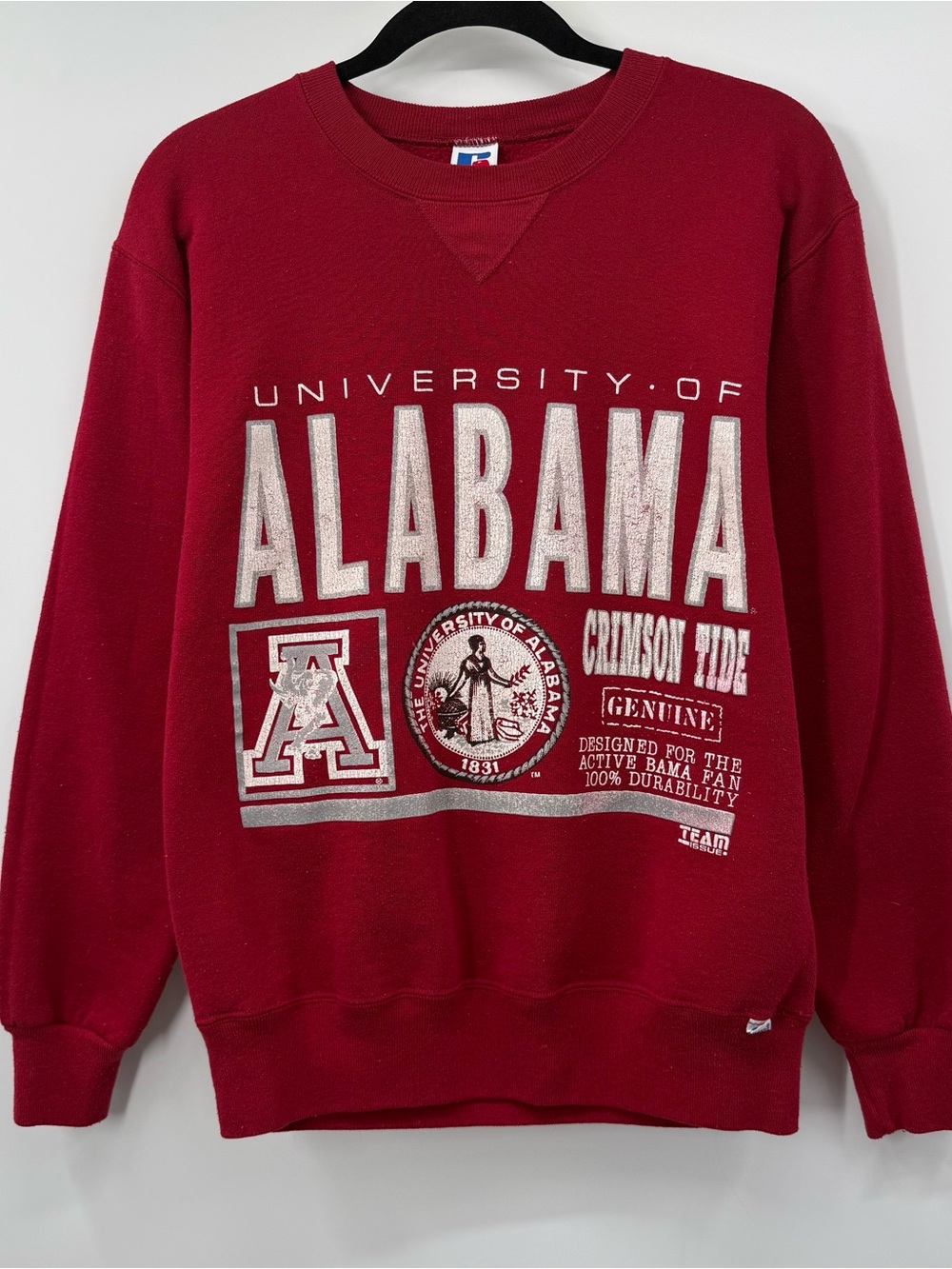Russell Athletic Crimson Graphic Crewneck Sweatshirt